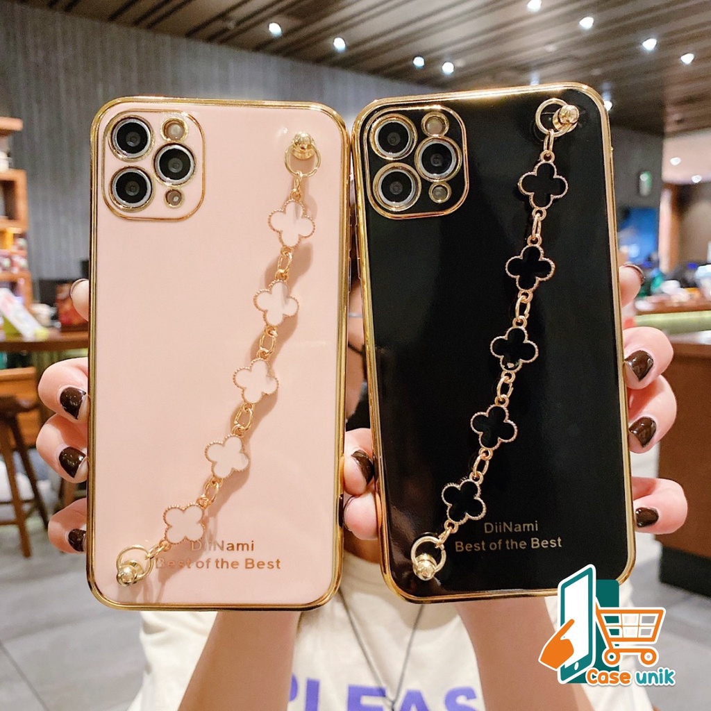 Y011 SOFTCASE SHINE PLATING CASE RANTAI DIINAMI OPPO A3S A37 NEO 9 A8 A31 2020 A15 A15S CS3387