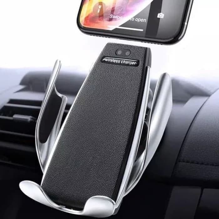 Phone Holder HP Mobil S5 Smart Sensor Car Wireless Charger Air Vent