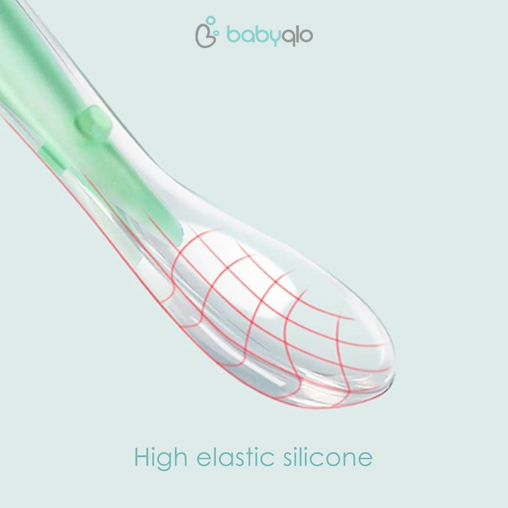 BABYQLO Silicone Baby Spoon BQ-SP8003 - Sendok Makan Bayi