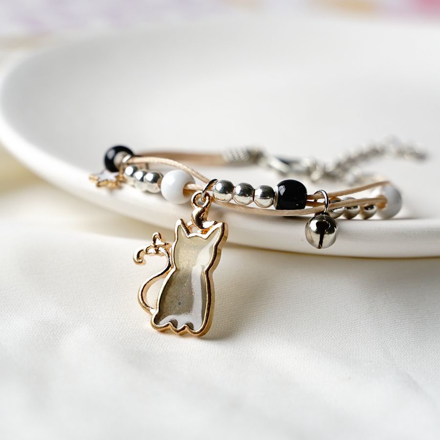 [Big Sale]1 Pcs Gelang Wanita Korea Gelang Couple Sahabat Manik Tali  Braided Bracelet/Friendship Adjustable Fashion Aksesoris-Mioaimi-Coklat