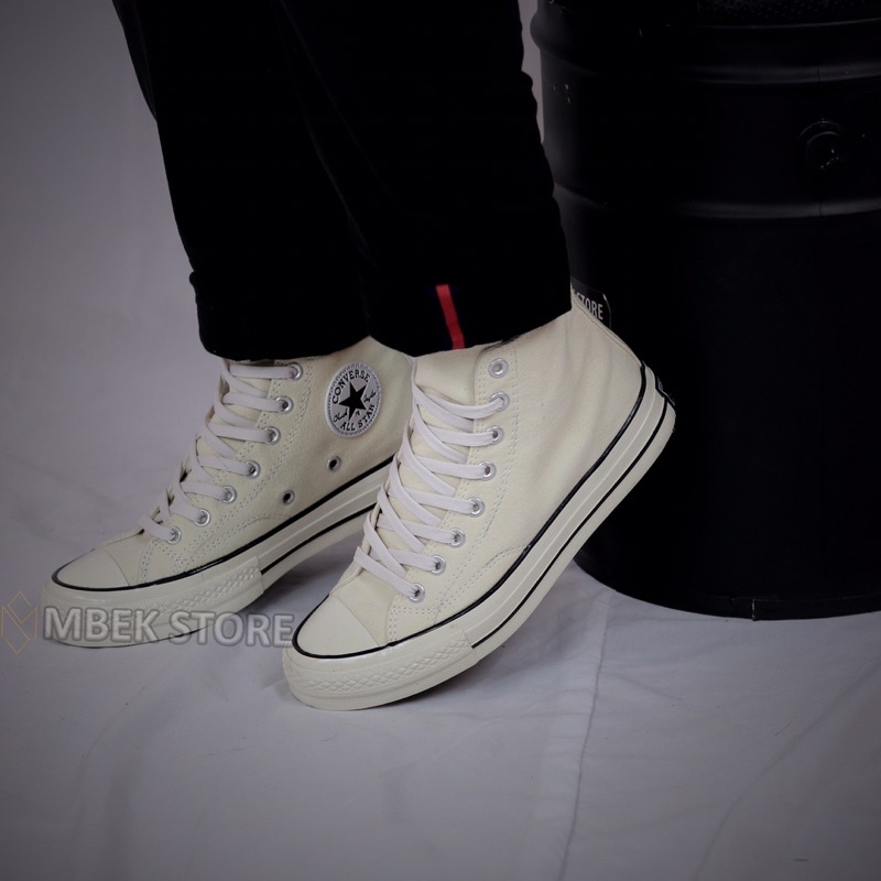 Sepatu Converse Chuck Taylor 70s High Peace Cream Premium High Quality