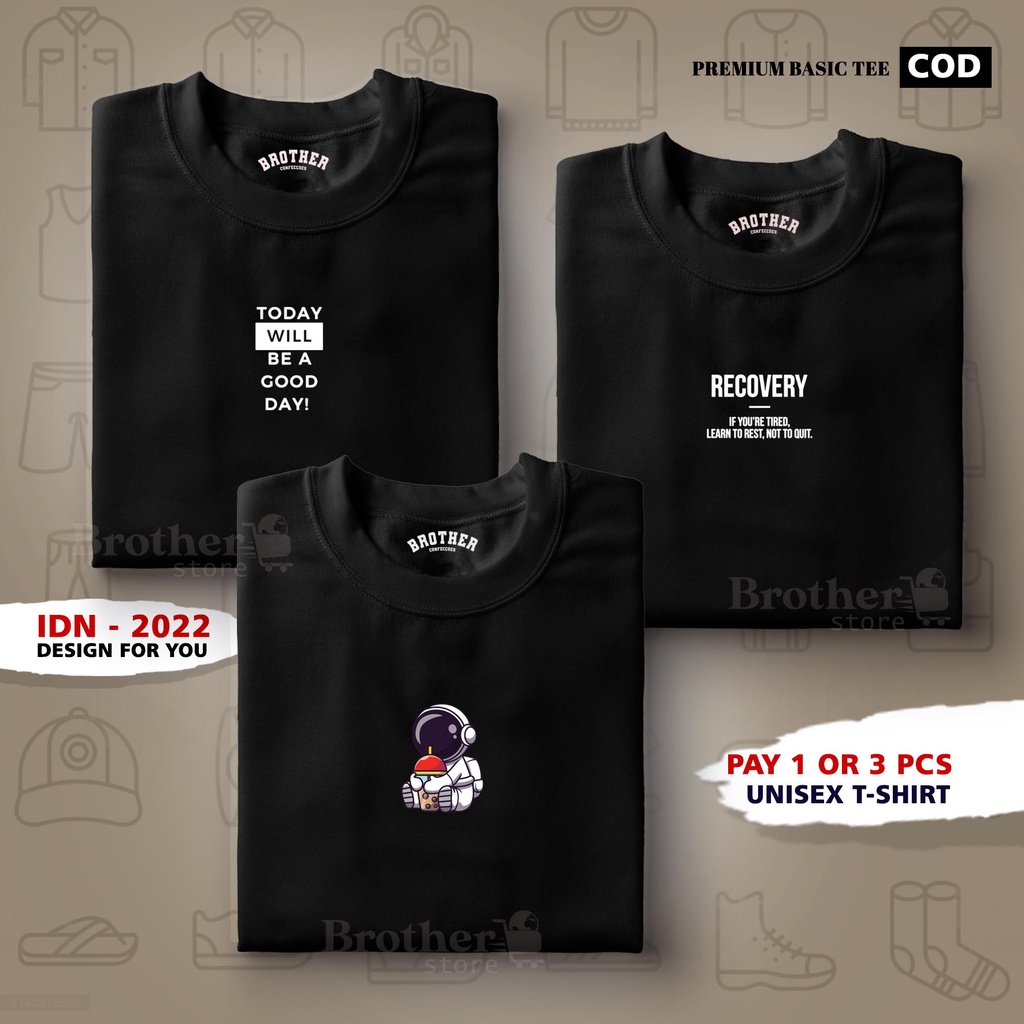 BUY 1 OR 3 PCS ( PROMO COD ) BROTHER STORE / Kaos Distro100% Catoon Combed 24s Tebal / ArticelCBEA