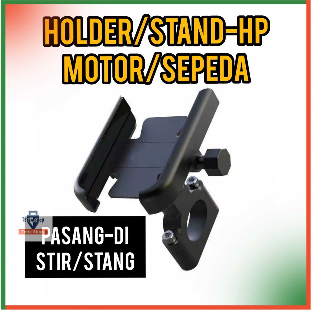 Holder Buat Motor Pasang di Stang I Phone Holder Motor Matic dan Gigi I Holder Sepeda Motor I Ojek Online I Motor Sport Bebek Matic