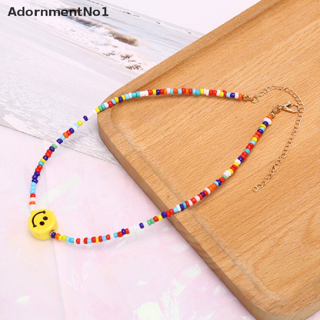 (AdornmentNo1) Kalung Choker Gaya Bohemia Dengan Manik-Manik Warna-Warni Untuk Wanita