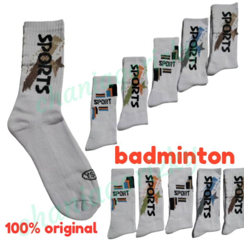 KAOSKAKI SPORTY/BADMINTON MOTIF PRIA/WANITA/KAUS KAKI OLAHRAGA UKURAN SEBETIS BAHAN TEBAL MOTIF SIMPLE MODEL TERBARU