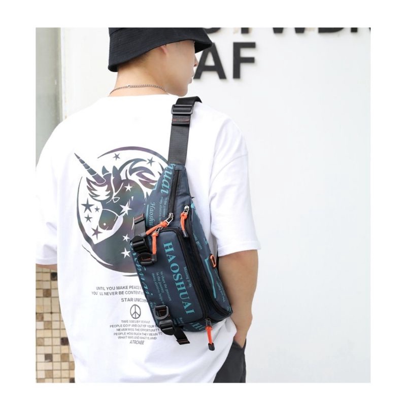 Tas selempang pria waistbag pria Waterproof Bisa [COD]