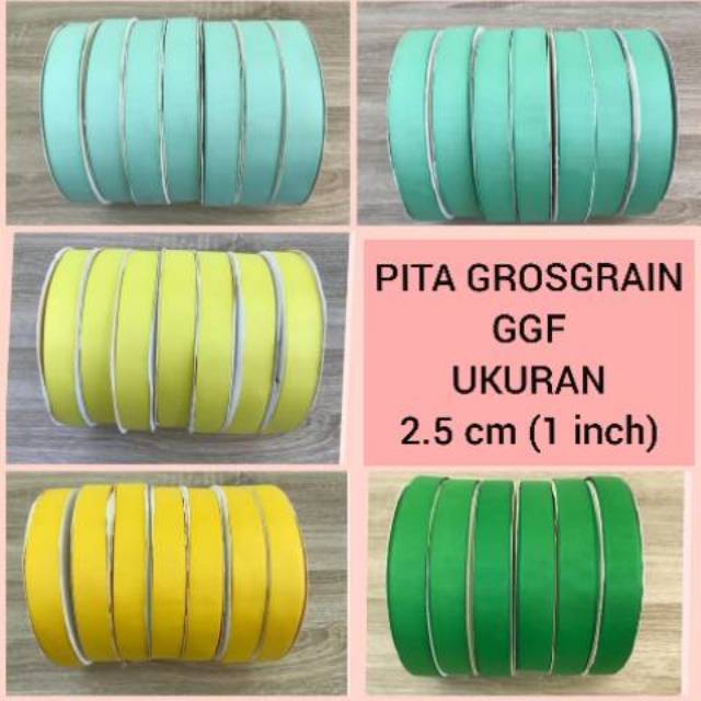 100 YARD -  PITA GROSGRAIN GGF Yellow - Green Series