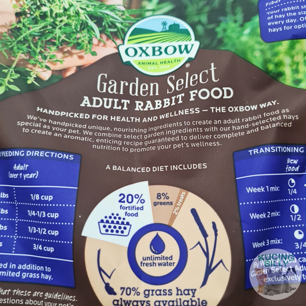 Oxbow Garden Select Adult rabbit food 4lbs