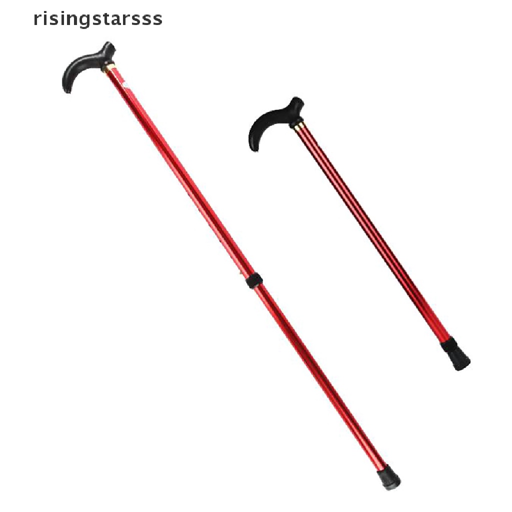 Rsid Span-new Adjustable Walking Stick 2bagian Stabil Anti-Selip Kruk Orang Tua Hiking Cane