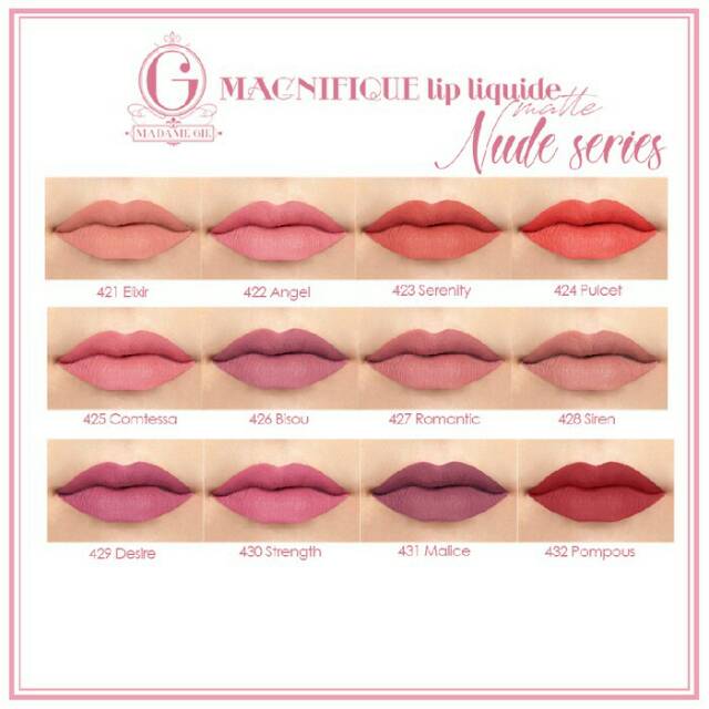 Madame Gie Magnifique Lip Liquide Nude Series