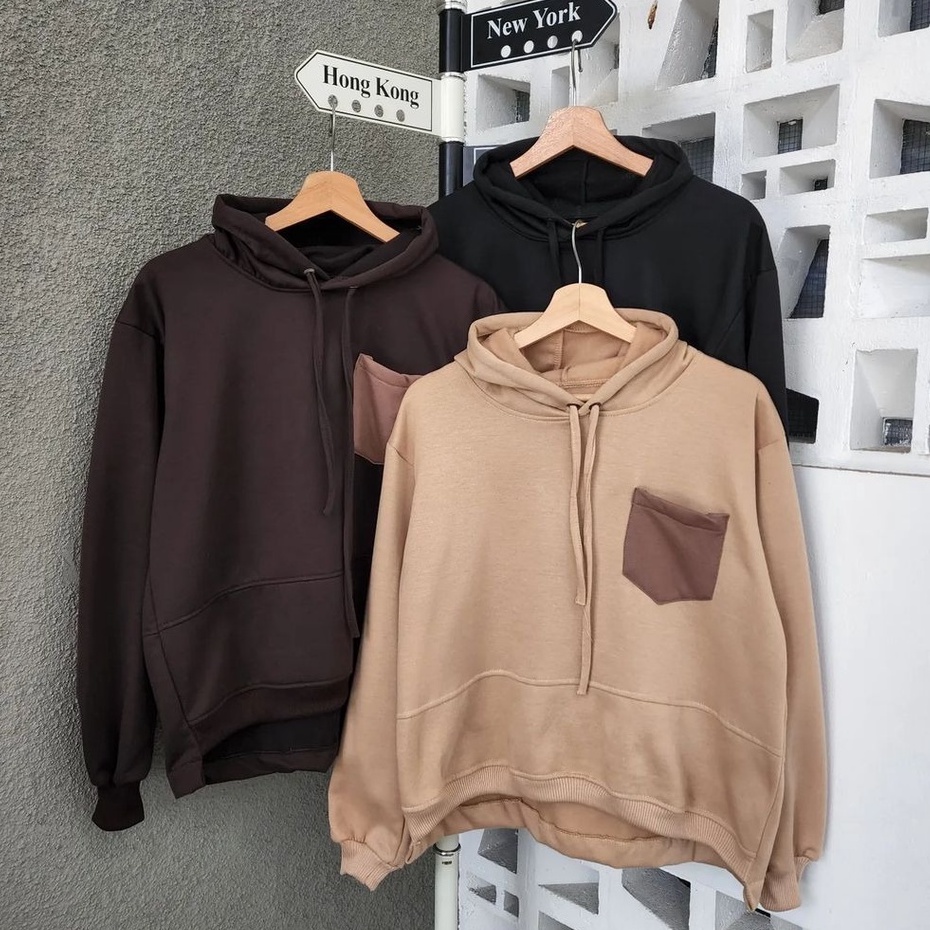 MVP - Mocha Pocki Hoodie - Jaket Hoodie Unisex Kekinian