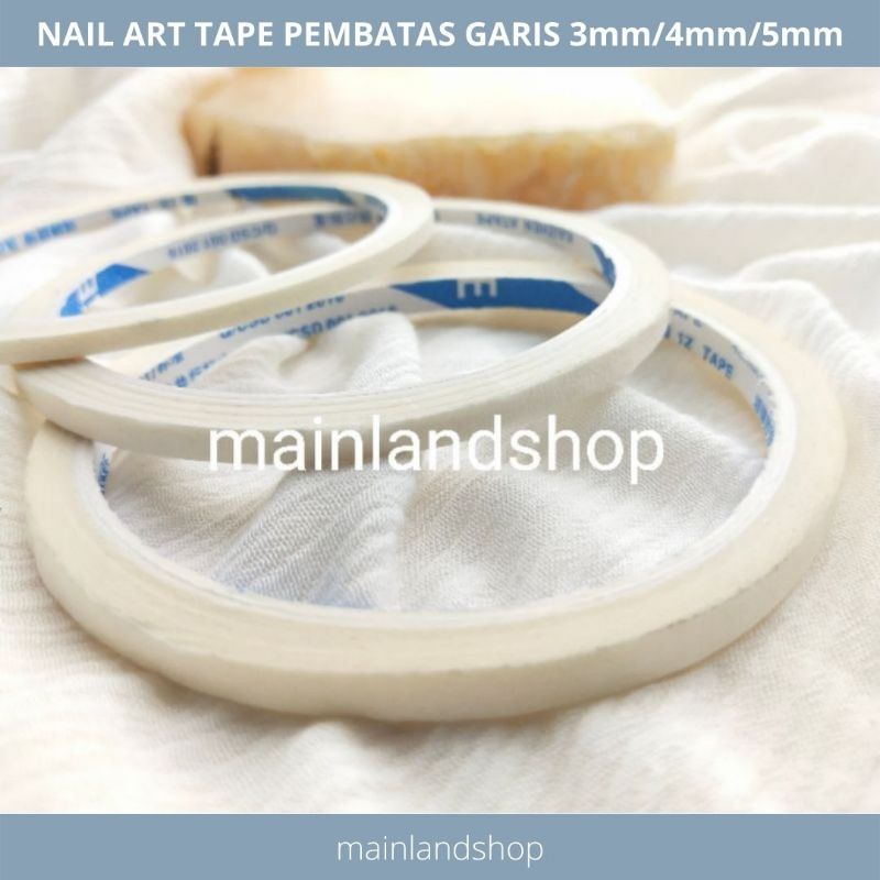

Nail Art Tape Pembatas Garis Line Masking Stickers 3 mm / 4 mm / 5 mm