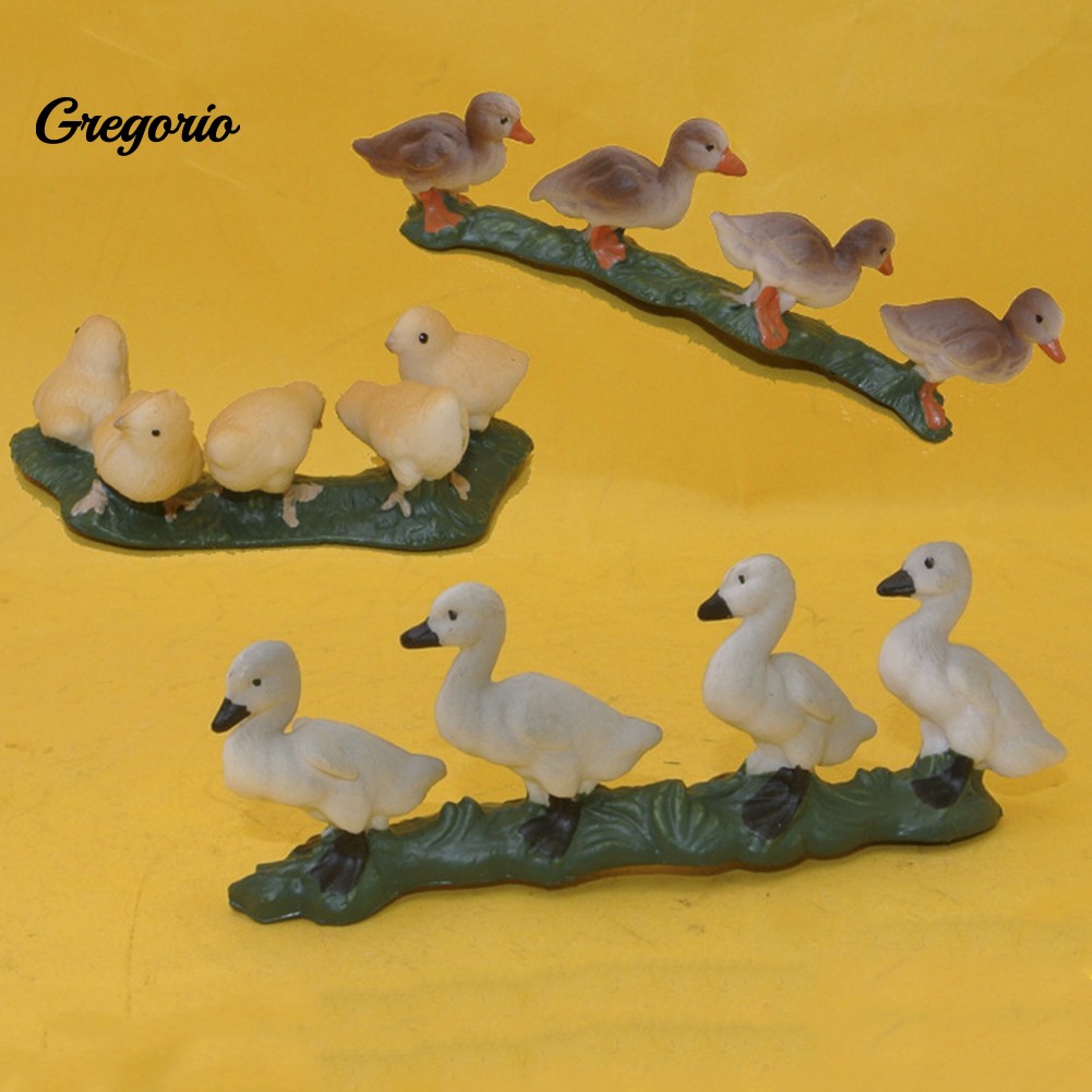 Boneka Pajangan Model Hewan Ternak Bebek Bahan Pvc Untuk