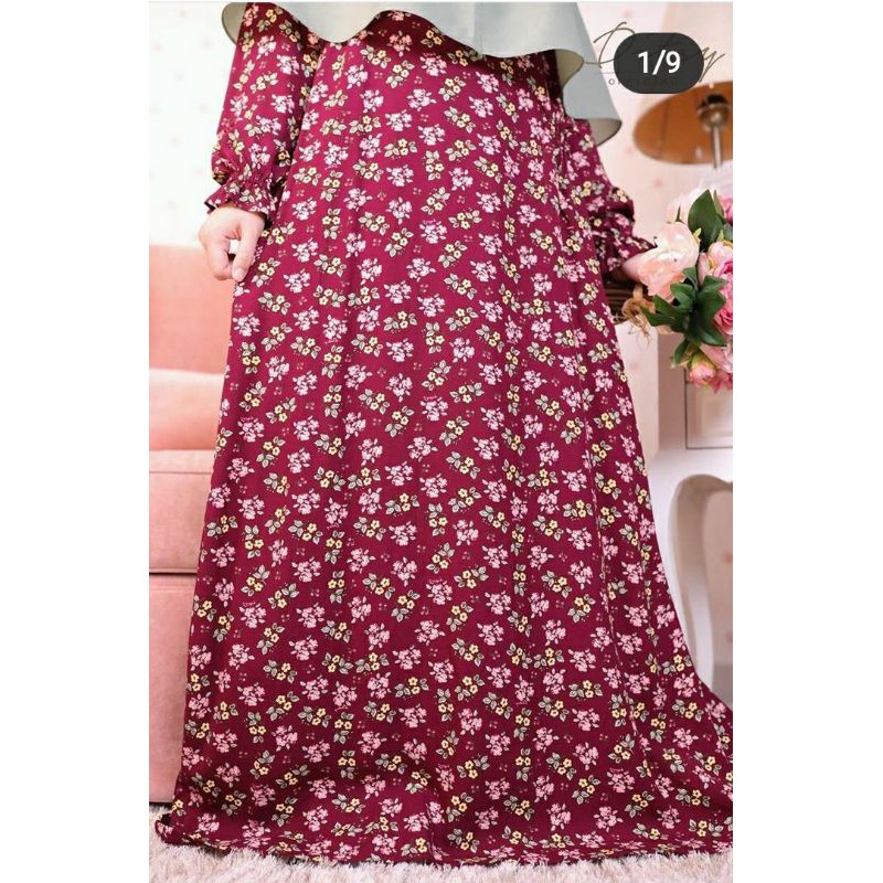 Ditsy Nightgown November | Daster Ditsy | Quill Mustard Sage| Nayda Burgundy| Renelle Dark