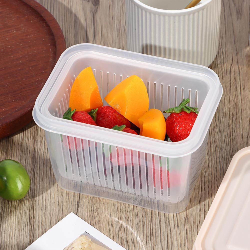 R-FLOWER Food Container Dapur Kotak Kedap Udara Saringan Drain basket