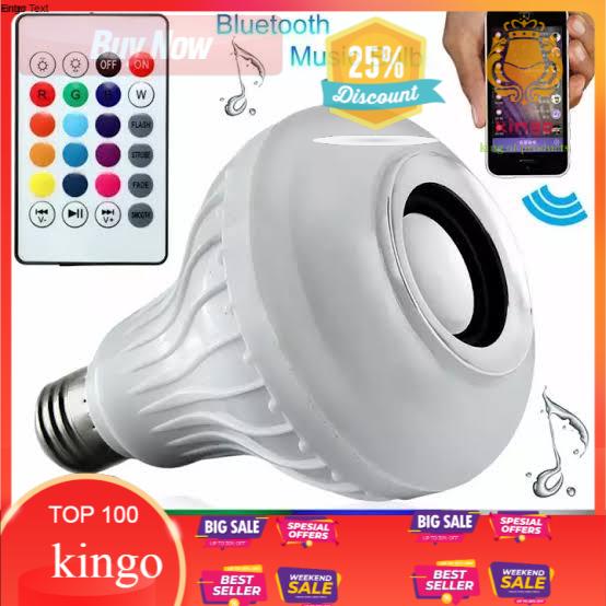 bohlam lampu led musik bluetooth - lampu disco