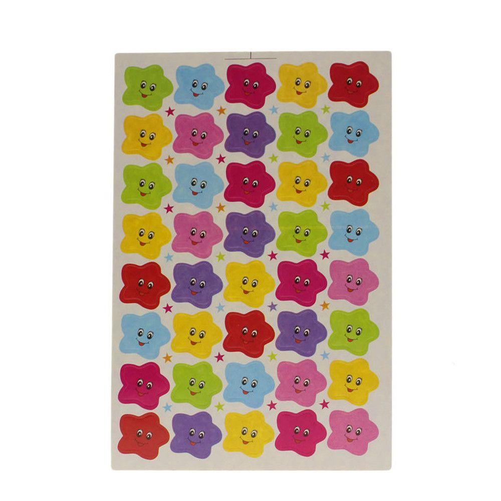 Lanfy 10pcs Smile Stars Stiker Kreatif Label Hadiah Guru Perlengkapan Sekolah DIY Scrapbook Stiker
