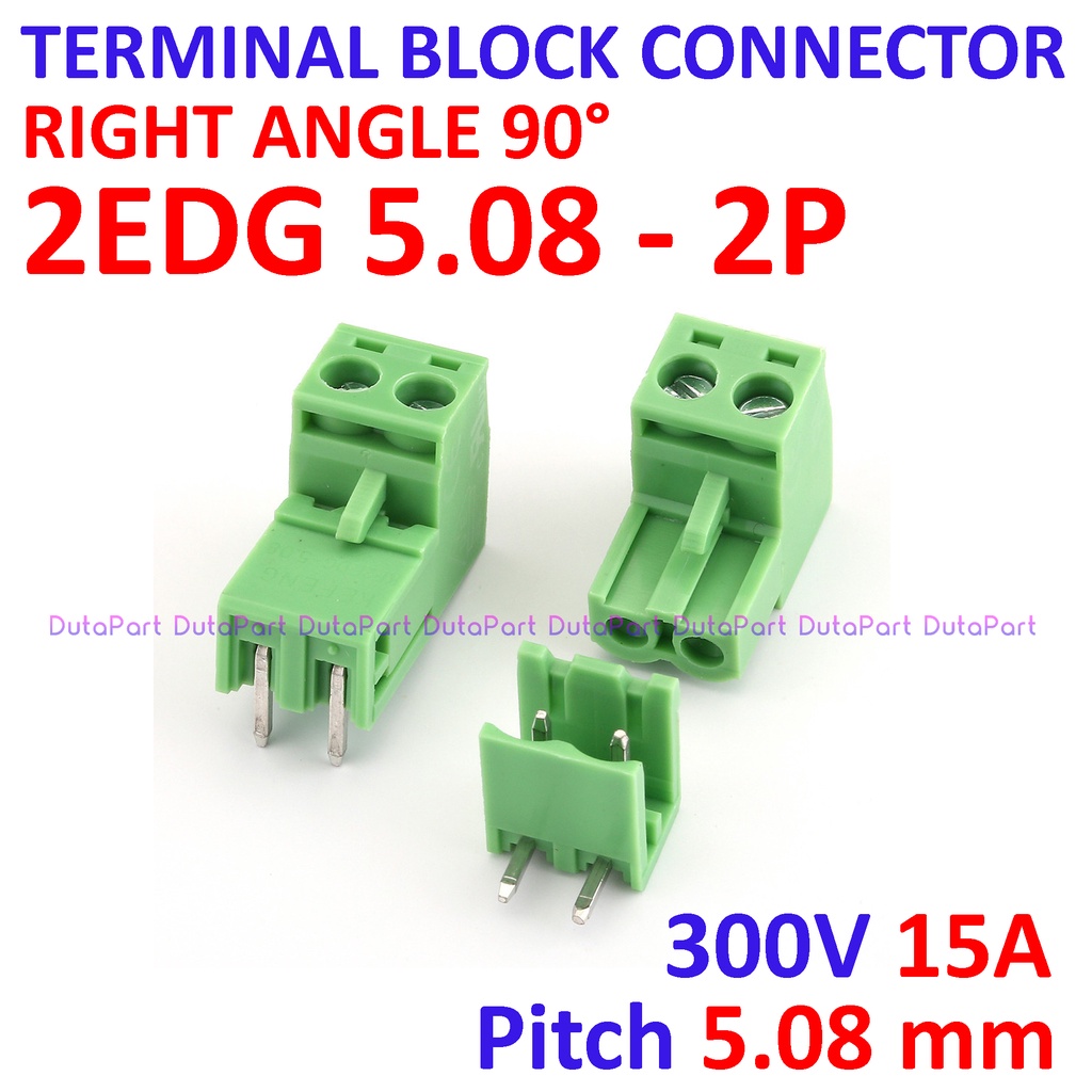 2EDG 5.08 2P 2 Pin Right Angle Siku Terminal Block Connector 5.08mm