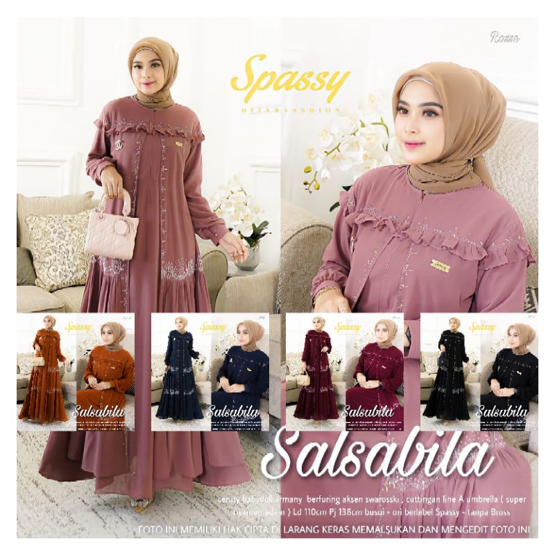 Salsabila Maxy/Gamis/By Paling Original Spassy 100%