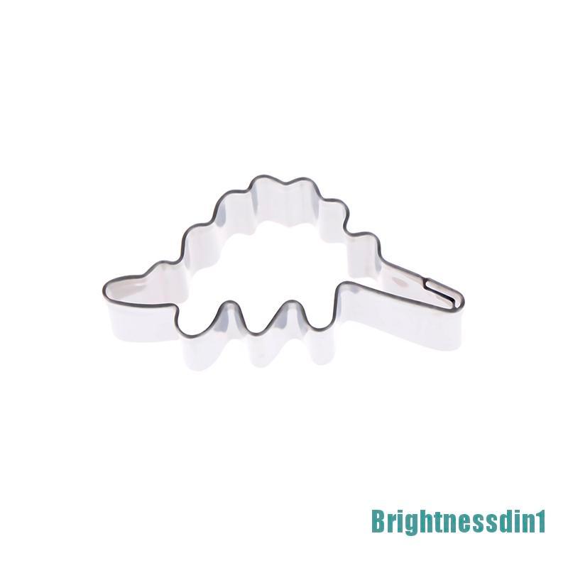 6pcs Cetakan Pemotong Adonan Kue Cookie Desain Dinosaurus Bahan Stainless Steel