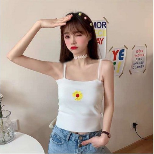 [SALE] iseven p TANKTOP CROP DAISY