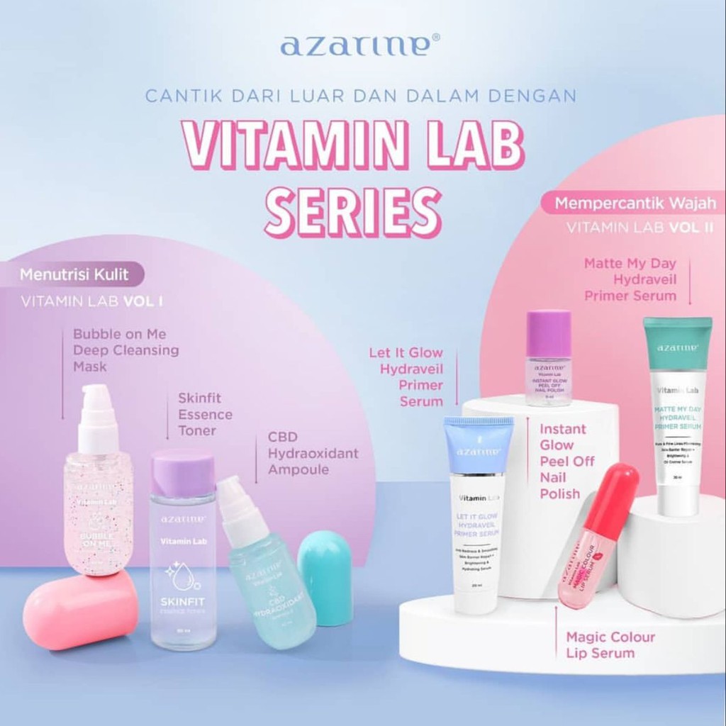 AZARINE Vitamin Lab | Essence Toner | Ampoule | Mask Cleanser | Lip Primer Serum