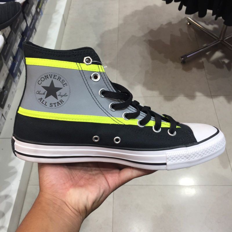 SEPATU CONVERSE ORIGINAL / CONVERSE CHUCK TAYLOR ALL STAR REFLECTIVE PANEL BLACK LEMON