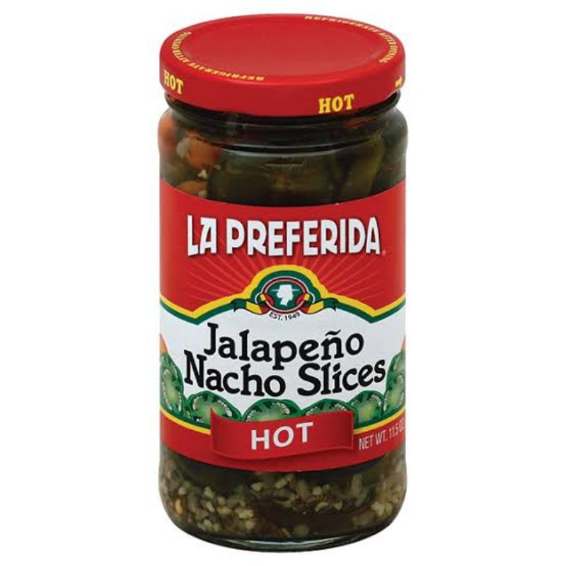

LA PREFERIDA JALAPENO NACHO SLICES HOT 326GR