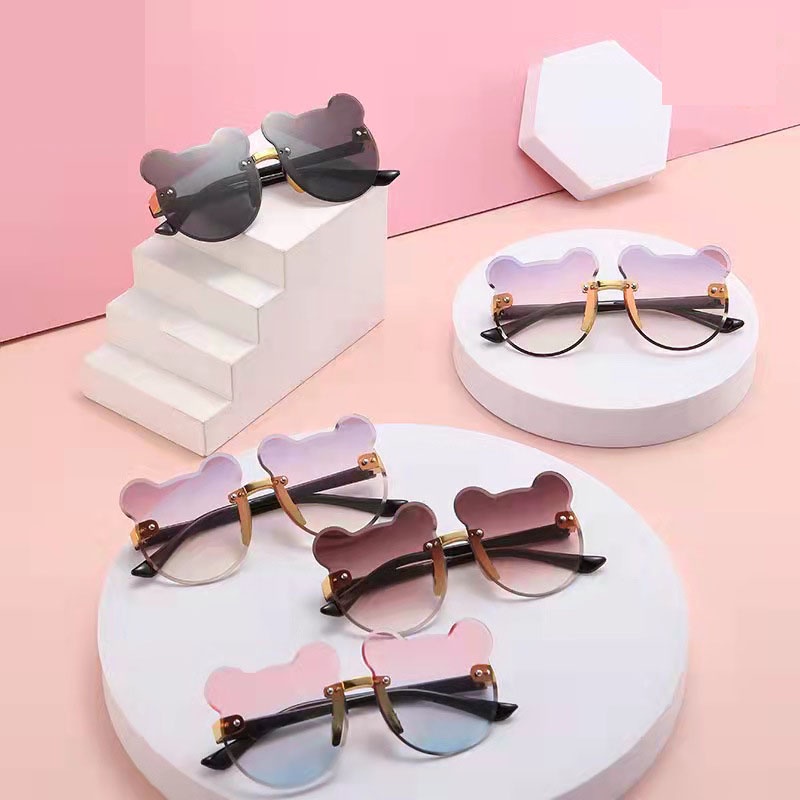 cod☜☞ready kacamata hitam anak-anak bear shape kacamata hitam korea gaya sunglasses lagilaku