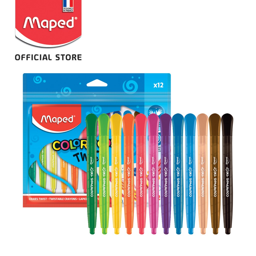 

Maped Twistable Crayon set 12 - Zip Bag