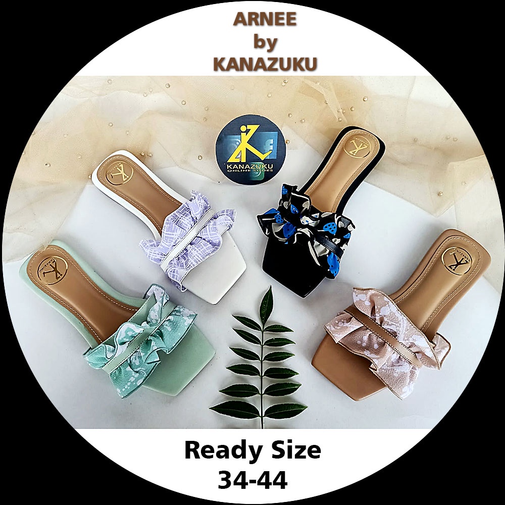 Sandal Wanita Flat Arnee - Kanazuku Big Size