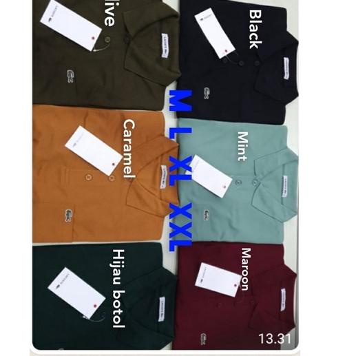 Krah Polos Pria Baju Kaos Kerah Polo shirt Pria Dewasa Lengan Pendek Kaos Kerah Kantong "KN.25Au22ᴮ"