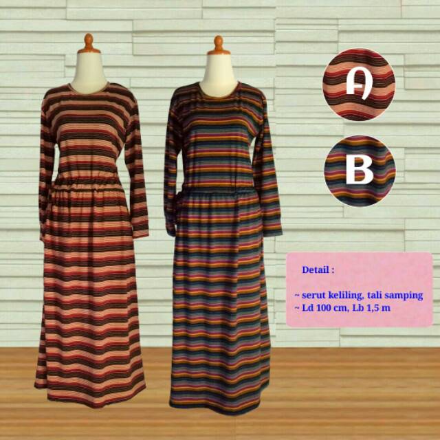  Gamis Kaos Stripe  Shopee Indonesia