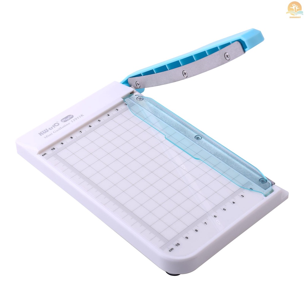 KW-trio Mini Paper Trimmer 6-Inch Guillotine Paper Cutter Photo Cutting Machine 10 Sheets Capacity Paper Slicer with Grid Line and Scale Design for Home Office School