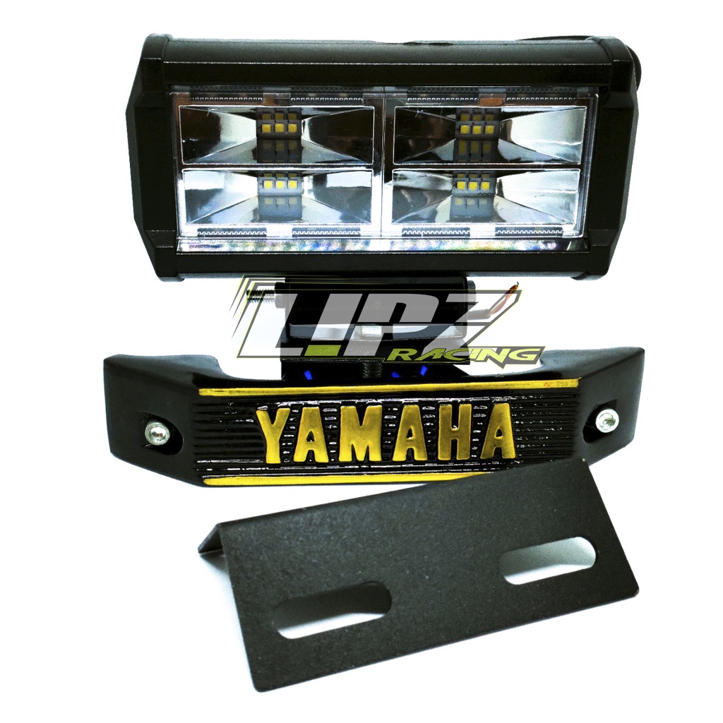 PAKET LAMPU TEMBAK SOROT RX-KING LENGKAP BRACKET MODEL LAMPU LED 12 MATA ANGEL BIRU