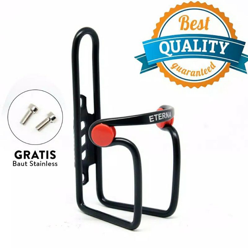 Bottle Cage Tempat Botol Minum Holder Sepeda. ALLOY. ETERNA - HITAM