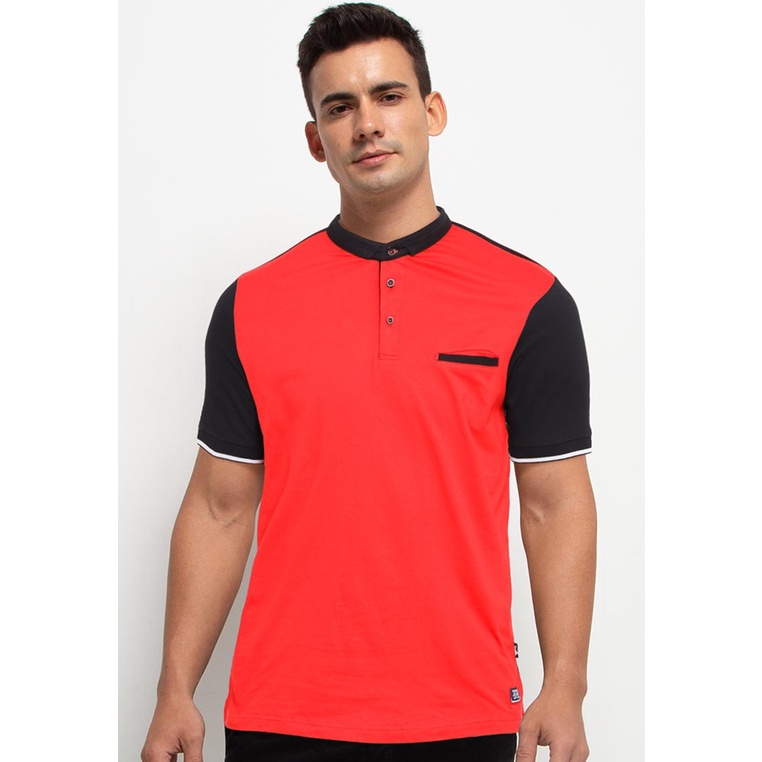 BAJU KAOS POLO PRIA CARDINAL ORIGINAL CASUAL LENGAN PENDEK MERAH CA15