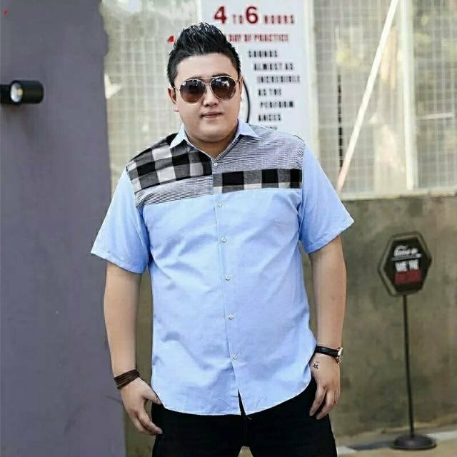 KEMEJA DISCUS XXL KEMEJA PRIA LENGAN PENDEK XXL KEMEJA JUMBO PRIA / DC