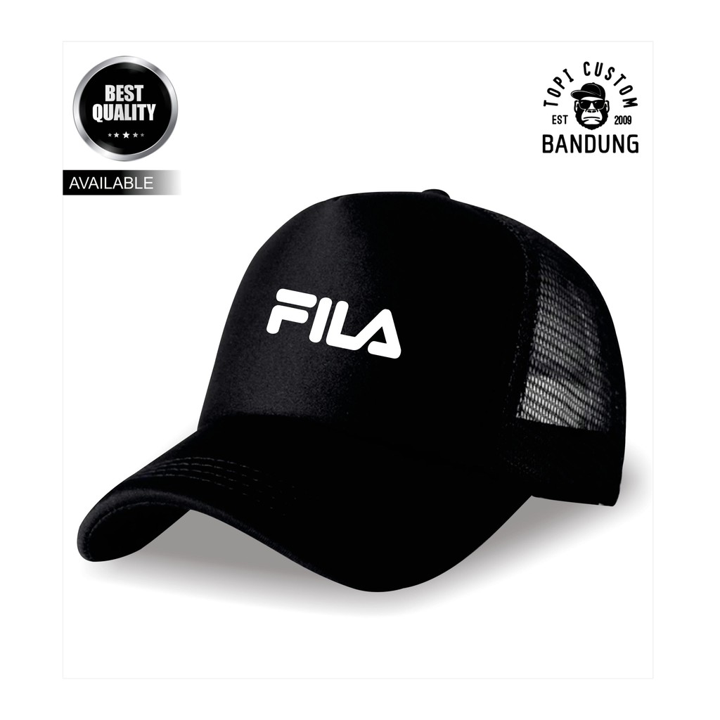 Topi Trucker FilaPria Wanita Topi Jaring Jala FilaTrucker Cap Bisa Tulis Nama Bisa COD Gratis Masker Original High Premium Qualit