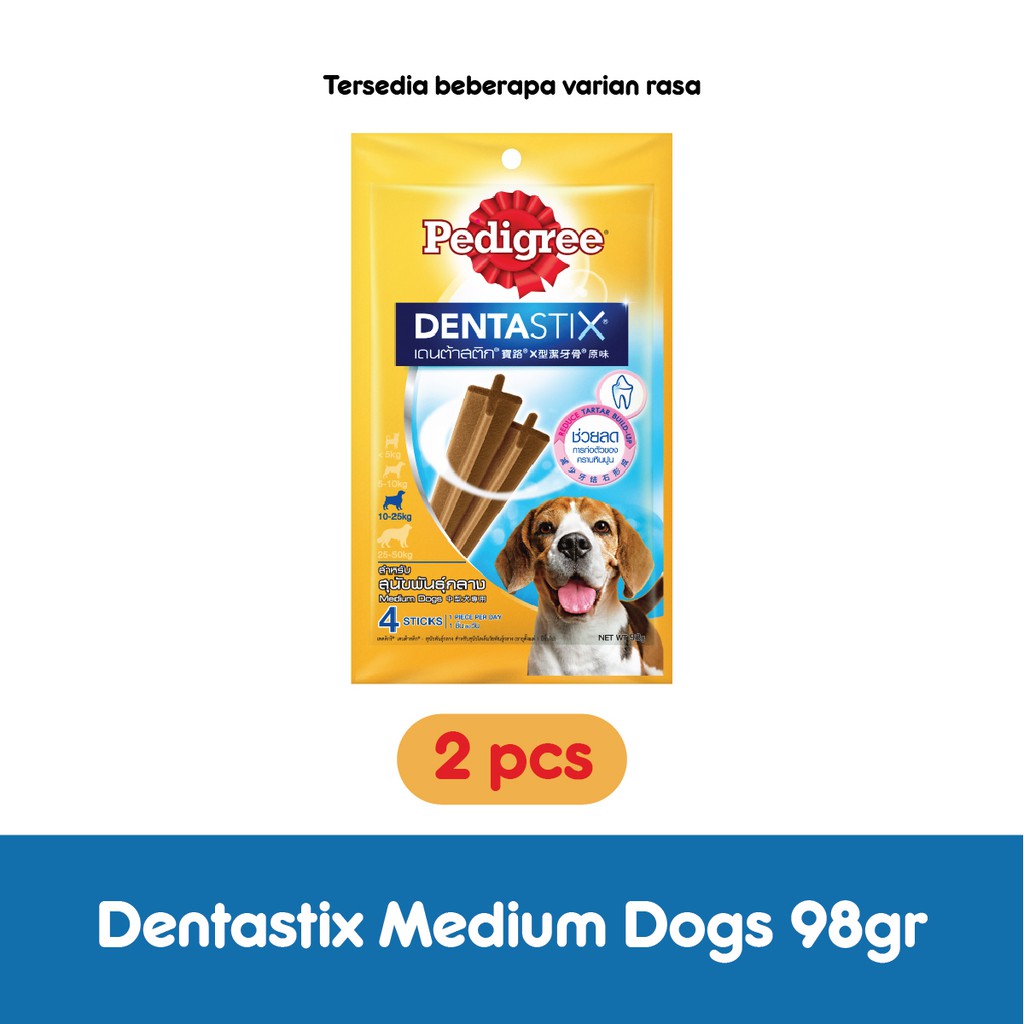 PEDIGREE® Dentastix Medium Snack Anjing 98 g - Isi 2