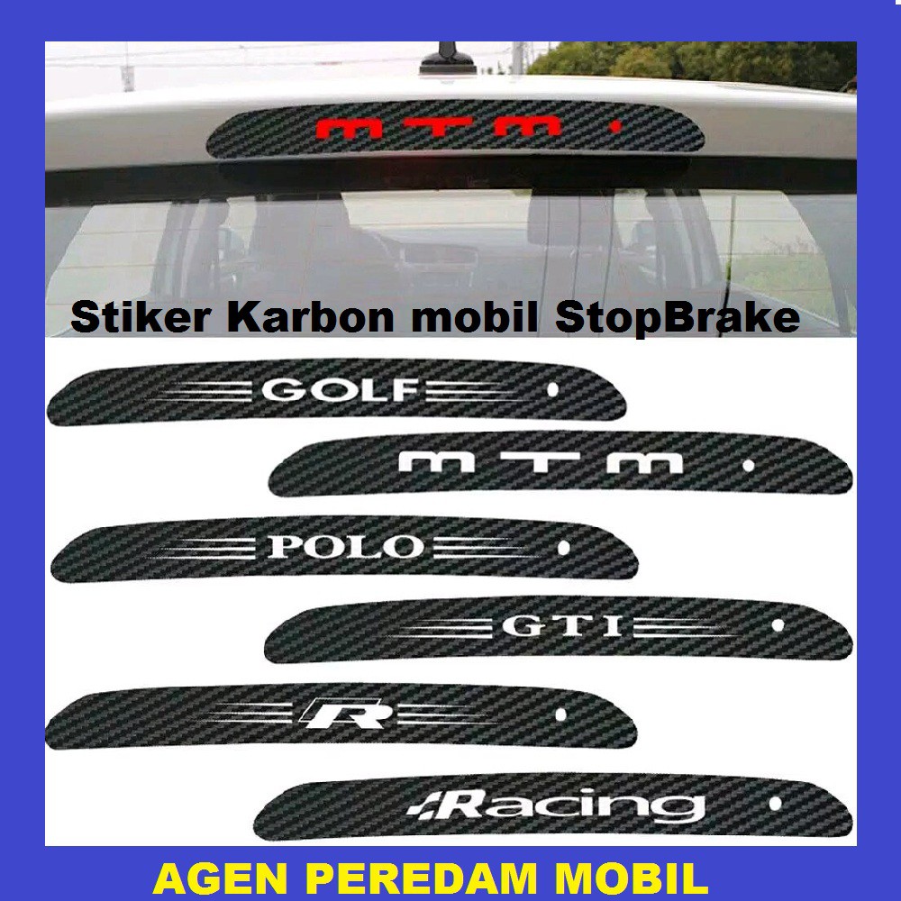 Stiker Karbon mobil StopBrake