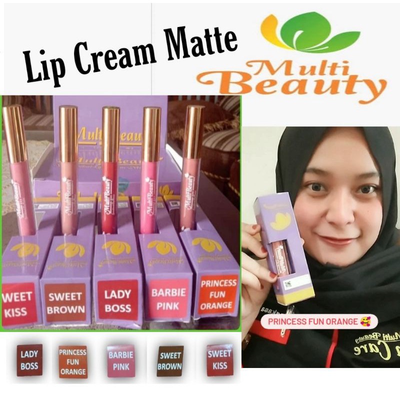 (BISA COD) LIP CREAM LIPCREAM MATTE MULTIBEAUTY MULTI BEAUTY MBS LIPSTIK LIPSTICK