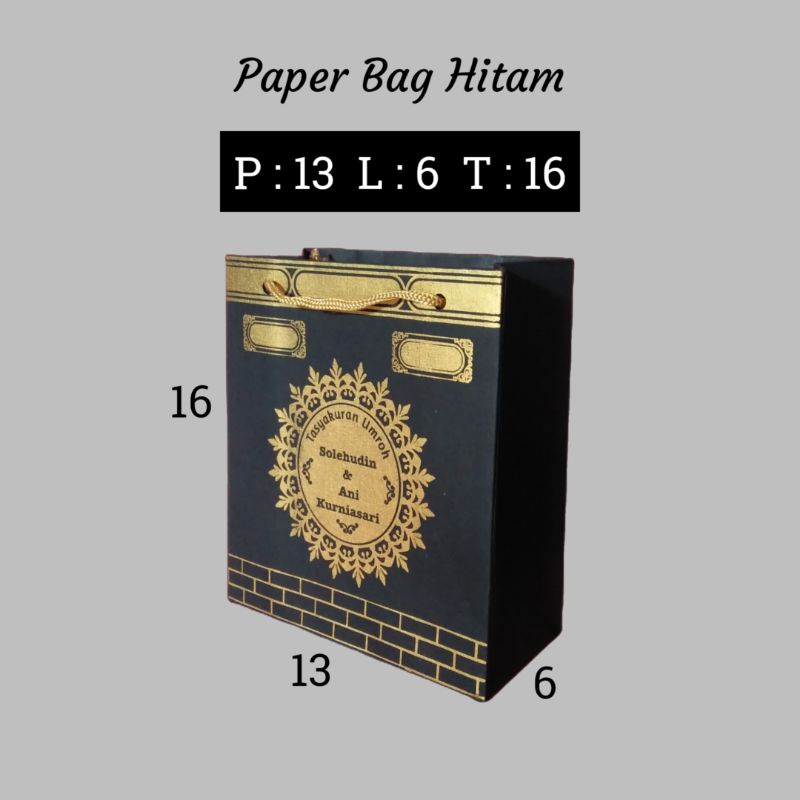 

Paper Bag Souvenir Paper Bag Hitam Ukuran 13 x 6 x 16