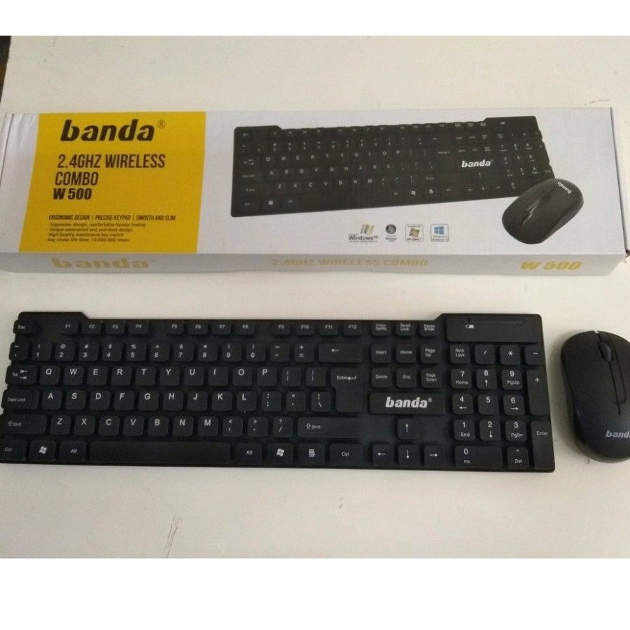 Keyboard Mouse Combo Wireless Banda w500