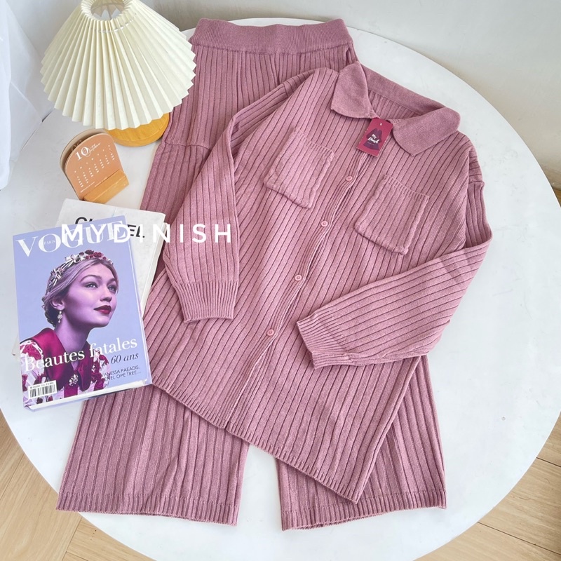 One Set Nikita - Stelan Baju Rajut Wanita