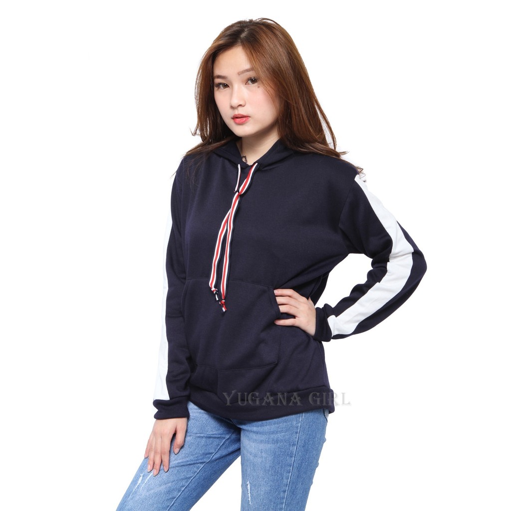 BL - CLARA Sweater Hoodie Wanita-NAVY