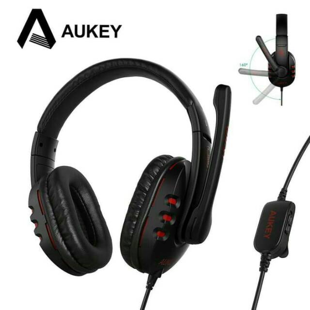 Aukey Deep Bass Gaming Headset - GH-S1 - Black/Red