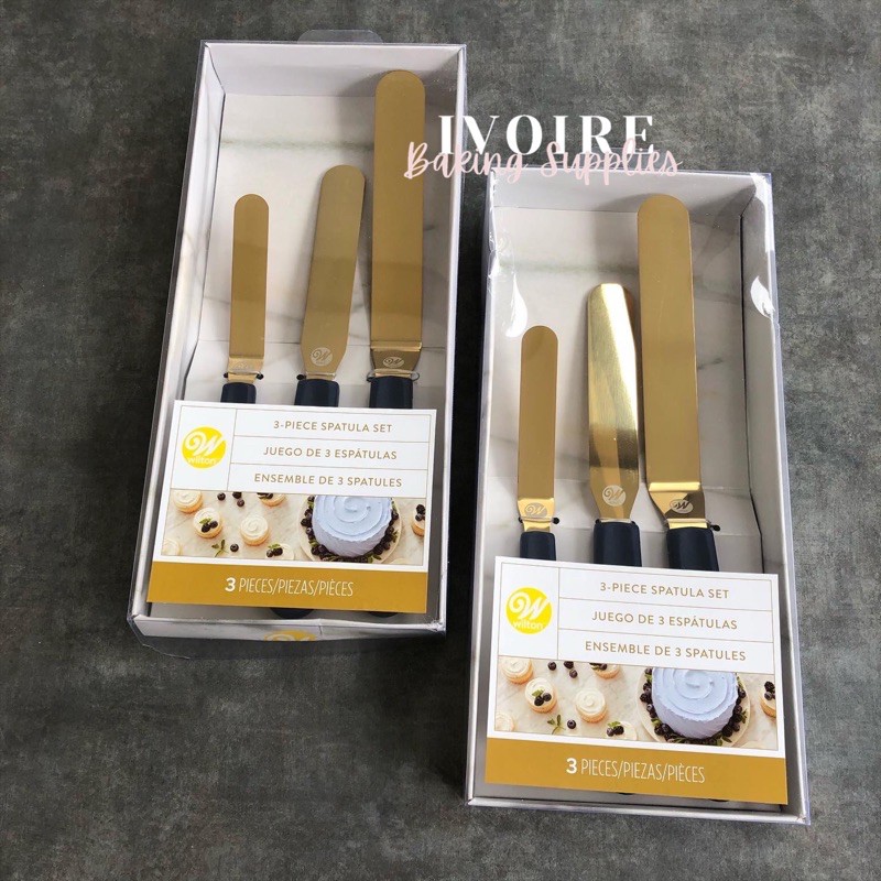 Jual Wilton Navy Gold Icing Spatula Set 3pcs Shopee Indonesia