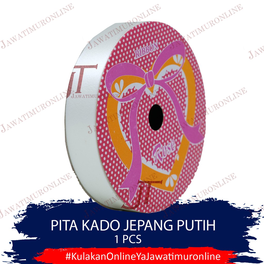 Pita Jepang / Pita Kado Jepang KILAP Putih