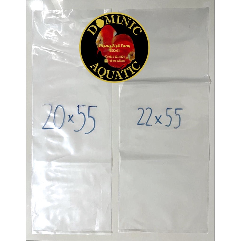 PLASTIK PACKING BUNGKUS IKAN HIAS DISCUS KOI LOUHAN TEBAL 0.8MM 1/2 KG
